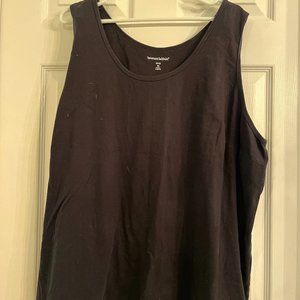 Women Within, Black Tank Top, Size: 30/32